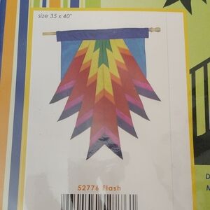 Flash Rainbow House Flag 32" x 40" Decorative Embroidery Fabric David Ti